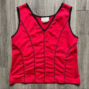 Marcia Vintage Tank Top Red Black